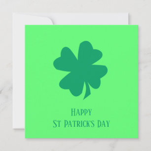 Happy St Patrick's Day Irish Green Kleeblatt 2025 Feiertagskarte
