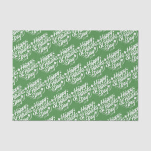 Happy St Patricks Day Irish Green Kleeblatt Custom Seidenpapier
