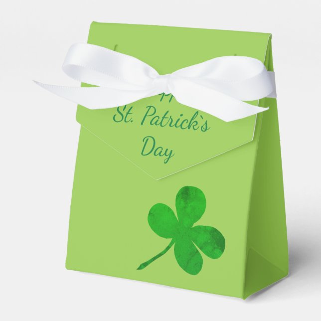 Happy St Patricks Day Irish Green Kleeblatt Geschenkschachtel (Vorderseite)