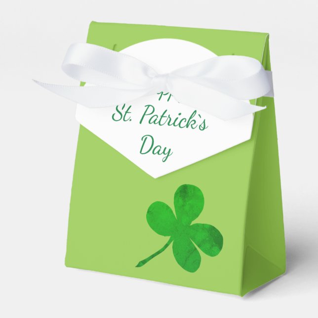 Happy St Patricks Day Irish Green Kleeblatt Geschenkschachtel (Vorderseite)