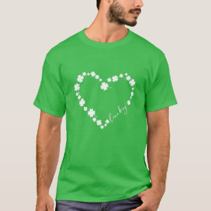 Happy St Patrick's Day Irish Kleeblatt Herz T-Shirt