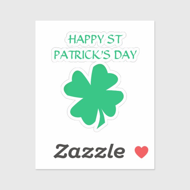 Happy St Patrick's Day Irish Kleeblatt Leaf 2024 Aufkleber (Blatt)
