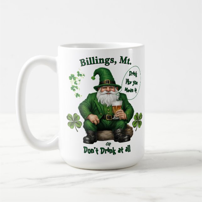 Happy St. Patrick's Day Kaffeetasse (Links)