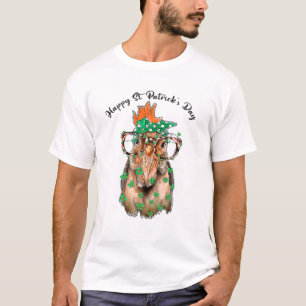 Happy St Patrick's Day Kleeblatt Leaf Chicken Lepr T-Shirt