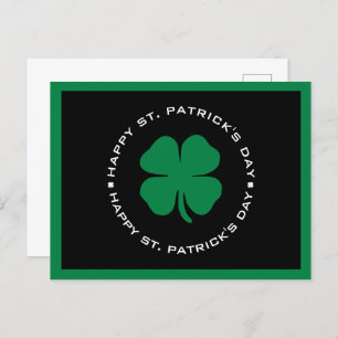 Happy St. Patrick's Day Kleeblatt Lucky Charm Postkarte