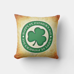 Happy St. Patrick's Day Kleeblatt Throw Kissen Für Draußen