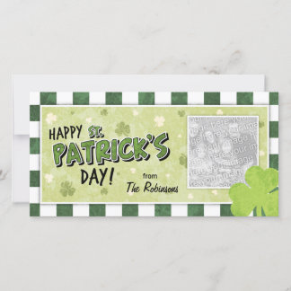 Happy St. Patrick's Day - Kleeblatt und Gingham