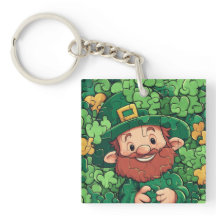 Happy St. Patrick's Day Kleeblatts Acrylic Schlüss