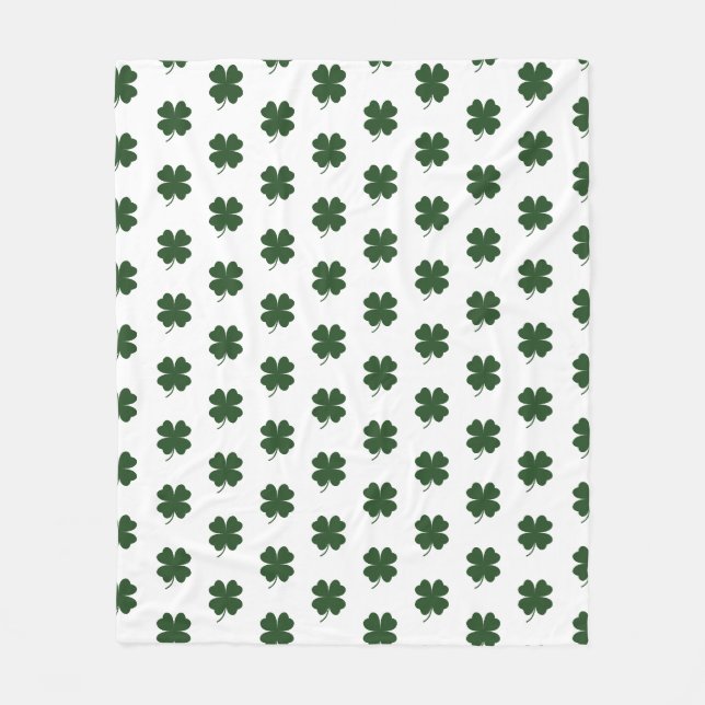 Happy St. Patrick's Day Kleeblatts Blumenkohl Fleecedecke (Vorderseite)