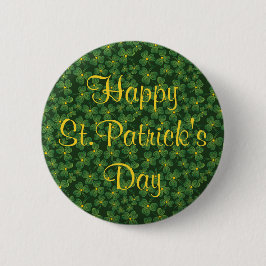 Happy St. Patrick's Day Kleeblatts Button