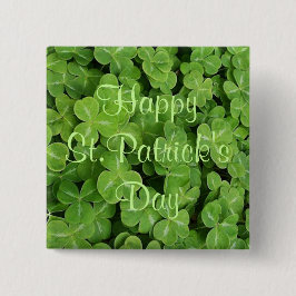 Happy St. Patrick's Day Kleeblatts Button