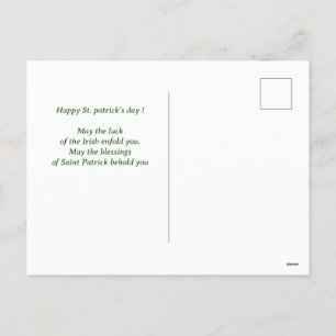 Happy St. Patrick's Day Kleeblatts Foto Feiertagspostkarte
