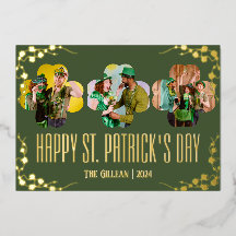 Happy St patricks day Kleeblatts Foto