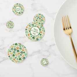 Happy St. Patrick's Day Kleeblatts Paper Untersetz Konfetti