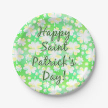 Happy St Patrick's Day Kleeblatts Retro Wasserfarb