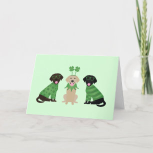 Happy St Patricks Day Labrador Retriever Hunde Feiertagskarte