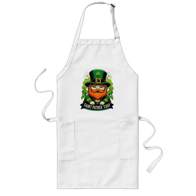 Happy St Patricks Day Lange Schürze (Vorne)