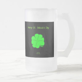 Happy St. Patrick's Day Large Mattiert Glass Tasse