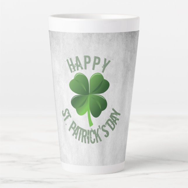 Happy St. Patrick's Day Latte Tasse (Vorderseite)
