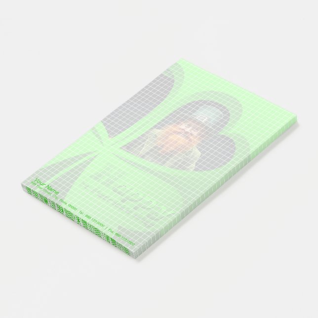 Happy St Patrick's Day Leprechaun Corporate NP2 Post-it Klebezettel (angewinkelt)