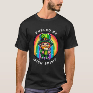 Happy St Patrick's Day Leprechaun mit grünem Bier T-Shirt