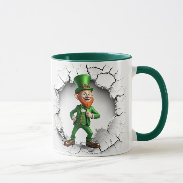 Happy St. Patrick's Day Leprechaun Tasse (Rechts)