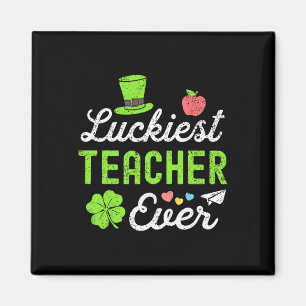 Happy St Patricks Day Luckiest Lehrer je Lucky Magnet