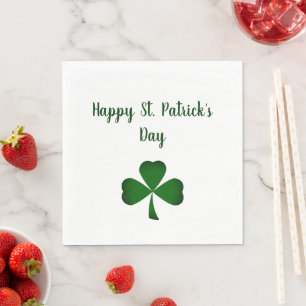 Happy St. Patrick's Day Lucky Green Kleeblatt Serviette
