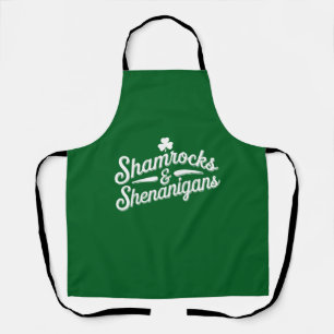 Happy St Patricks Day Lucky Kleeblatt & Shenanigan Schürze