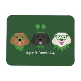 Happy St Patricks Day Maltipoo Dogs Magnet