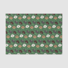 Happy St Patricks Day Maltipoo Dogs Seidenpapier