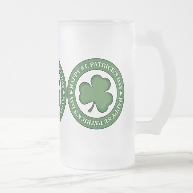Happy St. Patricks Day Mattglas Bierglas (Rechts)