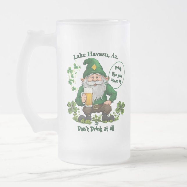 Happy St. Patrick's Day Mattglas Bierglas (Links)