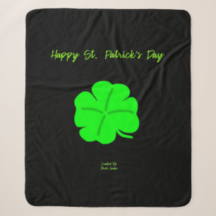 Happy St. Patrick's Day Medium Sherpa Blanket Sherpadecke