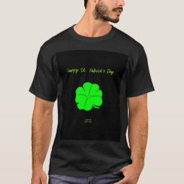 Happy St. Patrick's Day Men's Black Basic T Shirt