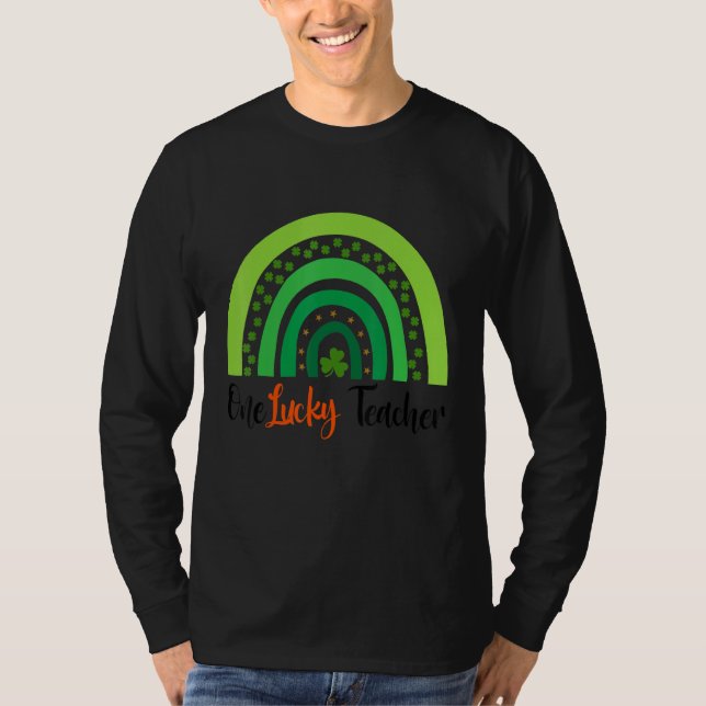 Happy St Patricks Day Niedlich One Lucky Teacher R T-Shirt (Vorderseite)