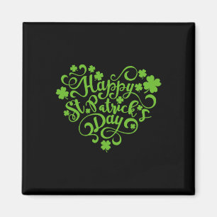 Happy St Patricks Day Niedliches Herz Kleeblatt St Magnet