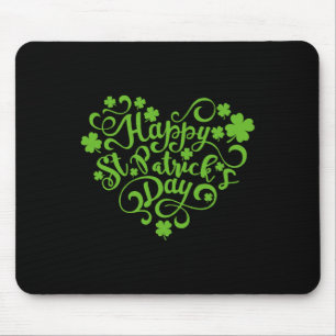 Happy St Patricks Day Niedliches Herz Kleeblatt St Mousepad