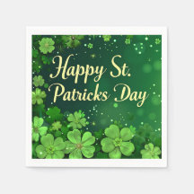 Happy St. Patrick's Day Paper Napkin