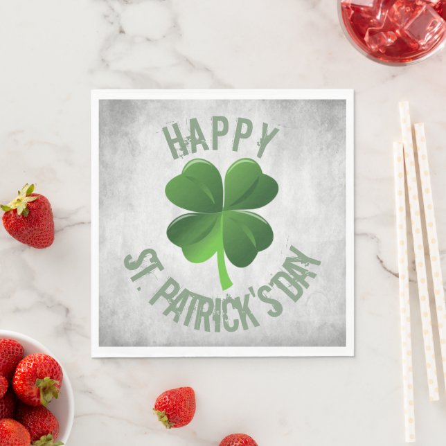 Happy St. Patrick's Day Paper Napkin Serviette (Beispiel)