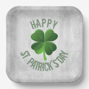 Happy St. Patrick's Day Paper Plate Pappteller