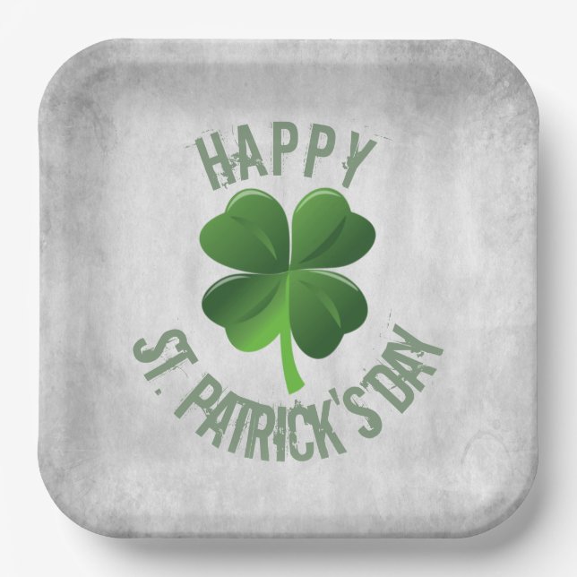 Happy St. Patrick's Day Paper Plate Pappteller (Vorderseite)