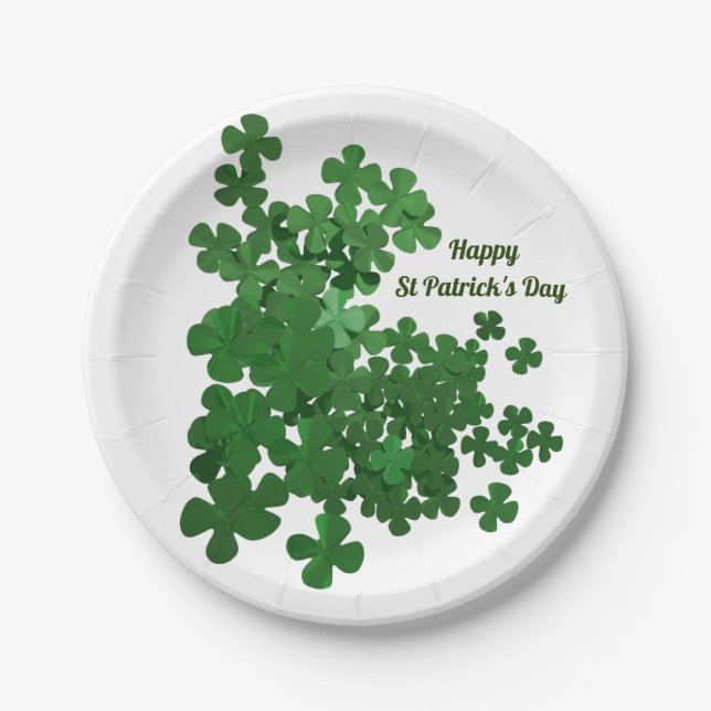 Happy St Patrick's Day Pappteller (Vorderseite)