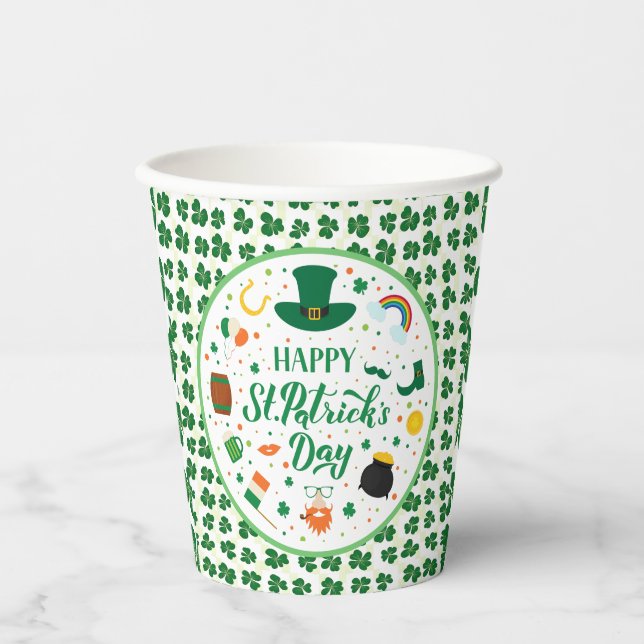 Happy St. Patrick's Day Party Pappbecher (Vorderseite)