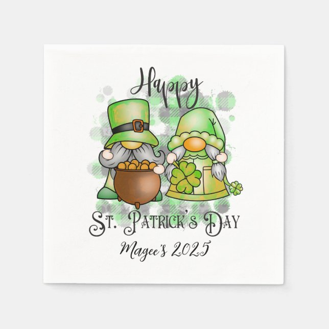 Happy St. Patrick's Day Party Serviette (Vorderseite)
