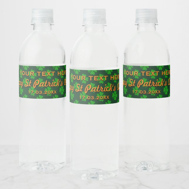 Happy St Patrick's Day Party Wasser Flaschen Etike (Flaschen)