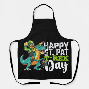 Happy St Patrick's Day Pat T Rex Dinosaur Schürze
