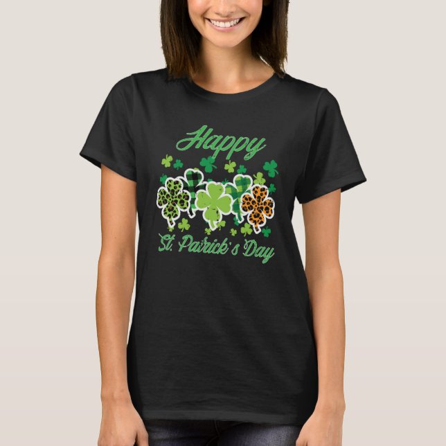 Happy St Patricks Day Patterns Saint Pattys Women  T-Shirt (Vorderseite)
