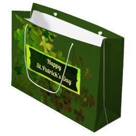 Happy St.Patrick's Day, personalisiert große Gesch Geschenktüte