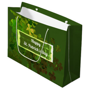 Happy St. Patrick's Day, personalisiert Große Geschenktüte
